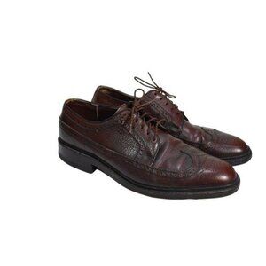 Men's Vintage Easy Flex Brown Leather Oxford Wingtip Lace-Up 9.5D